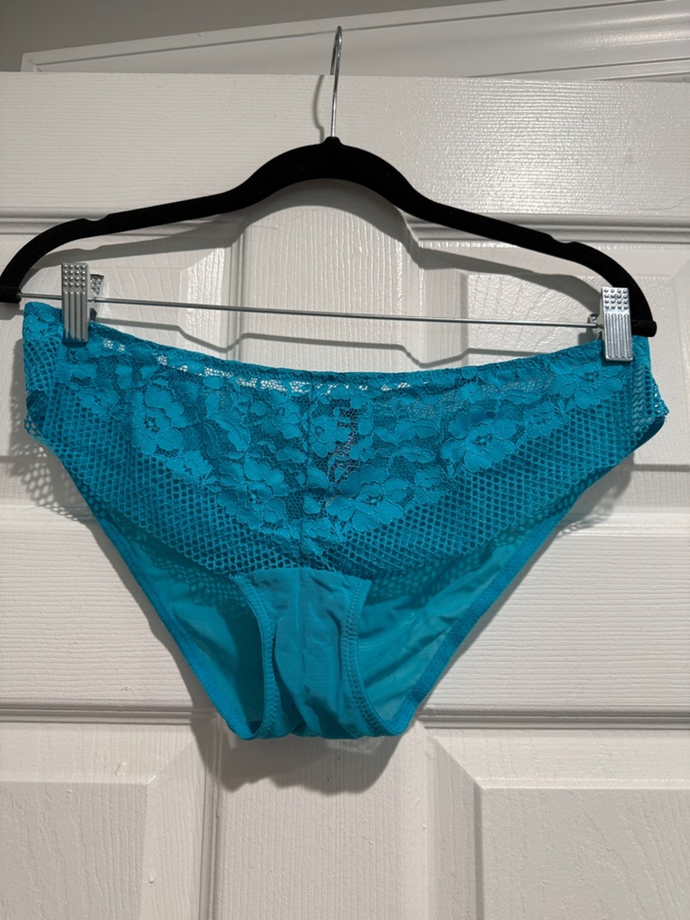 NWOT Adore Me Jamie Lace-Trim Bikini Panty in Teal Large
